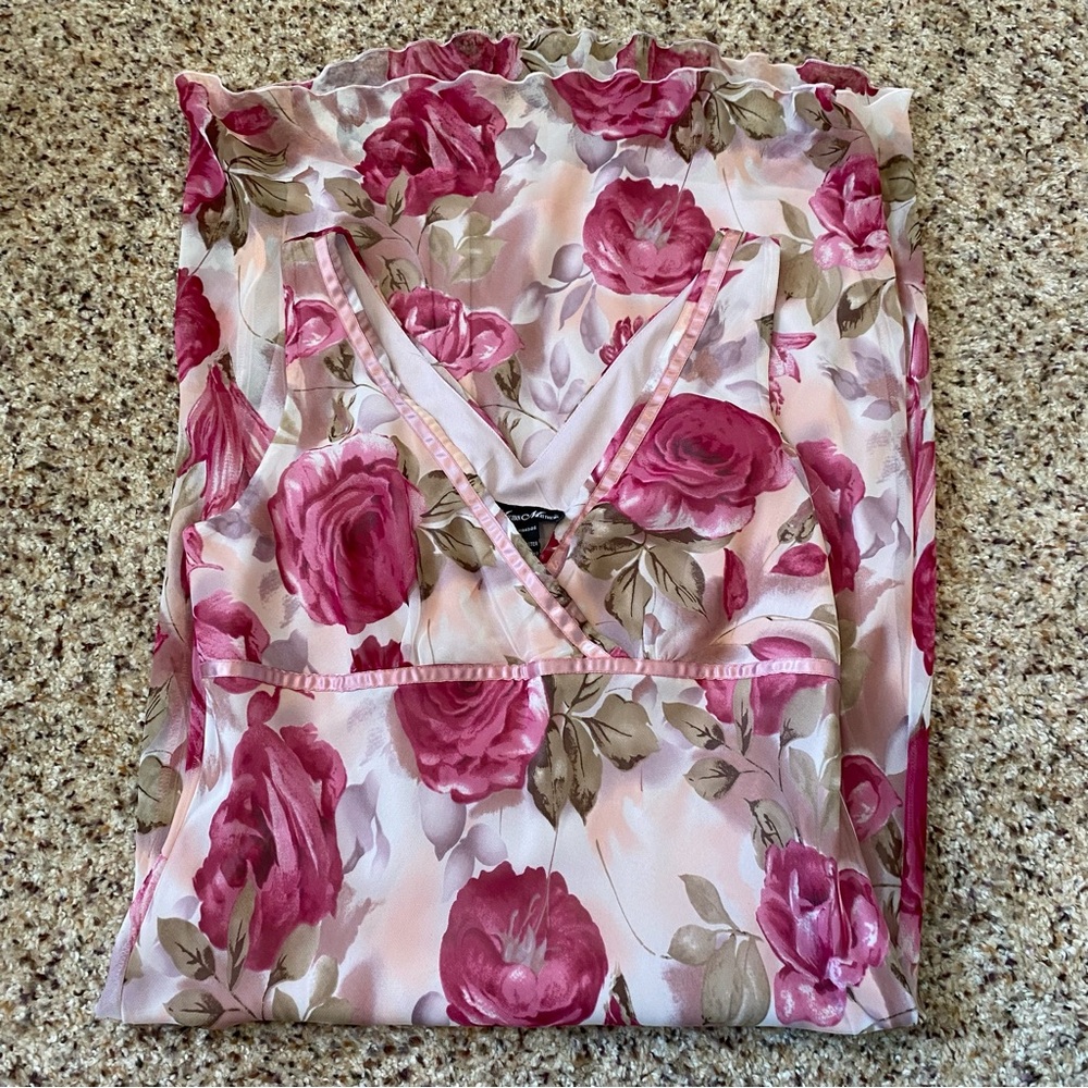 Vintage Pink Rose Dress